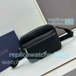 Replica 2024 Di0r 2.0 Zipped Messenger Bag Black Grained 